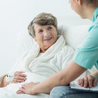 Senior woman and carer