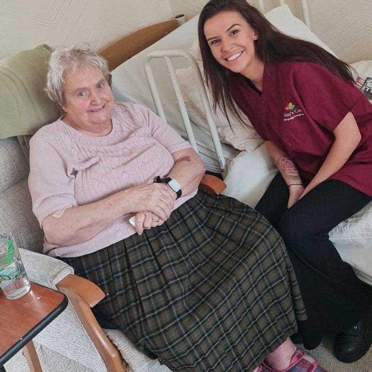 Kloays Care team with resident